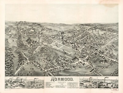 18'' x 24'' 1882 Map Norwood, Massachusetts