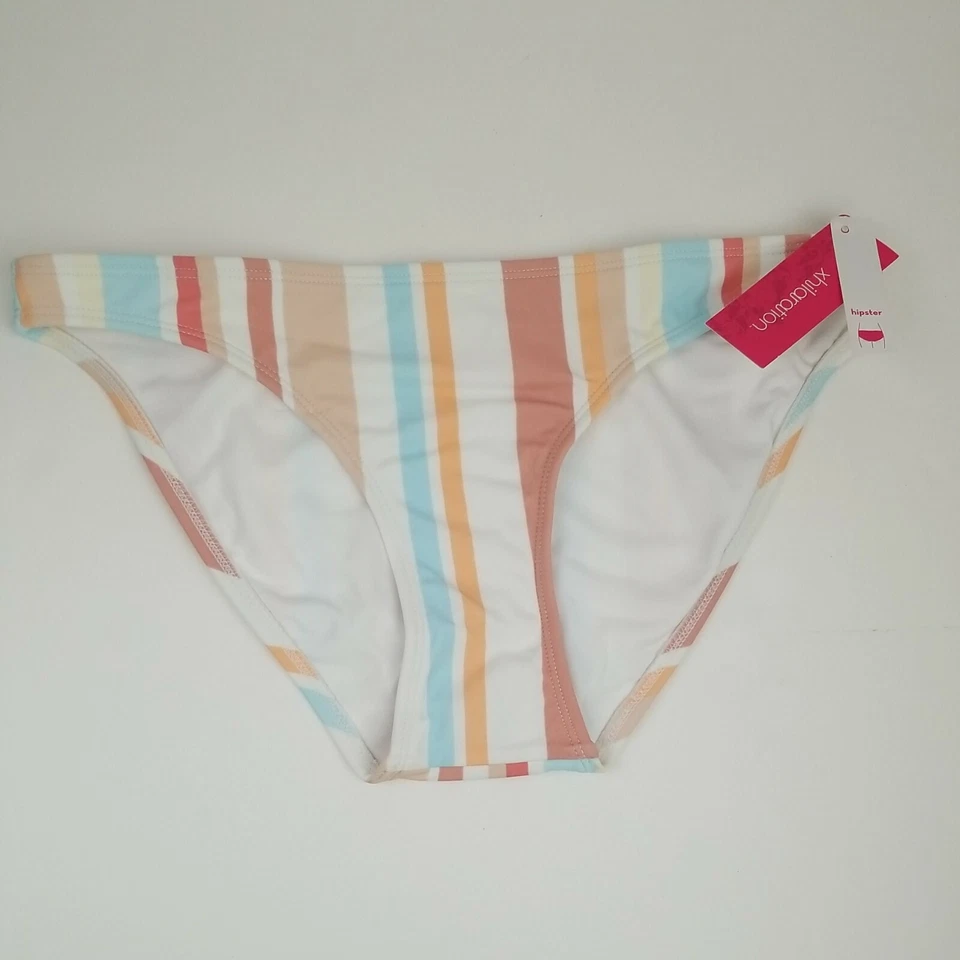 Bikini a Rayas Xhilaration Juniors M Mediano Bralette Parte Superior Parte Inferior 2 Piezas Traje de Baño Foto 3 de 4