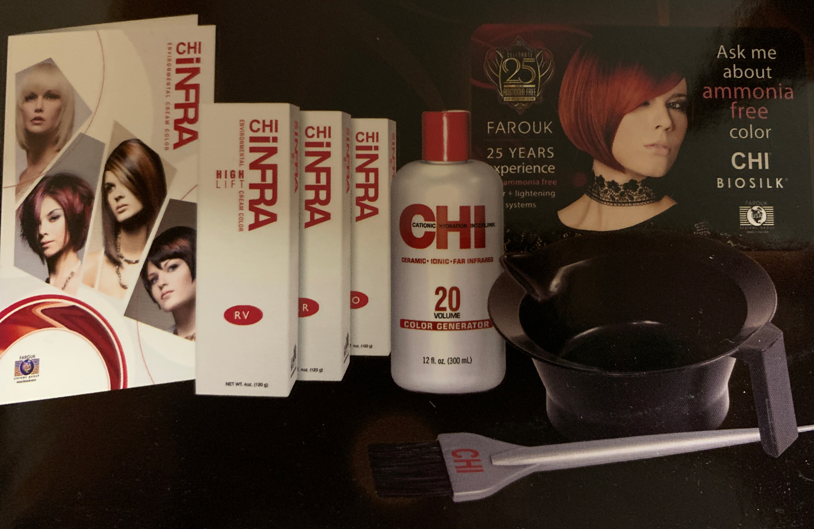CHI Infra High Lift Cream Color Red Try Me Kit