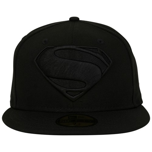 Superman Justice League Logo Black on Black New Era 59Fifty Fitted Hat Black - 第 2/60 張圖片