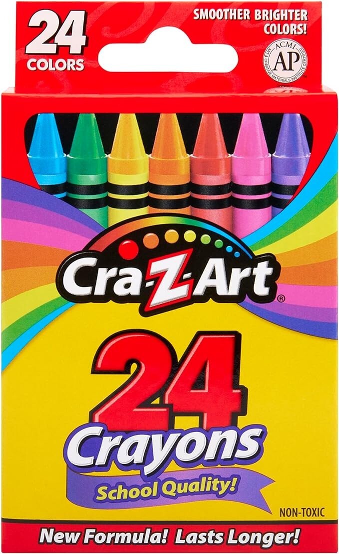 crayon品 Cra-Z-Art School Multicolor Crayons 24 Count (Case of 24) = 576