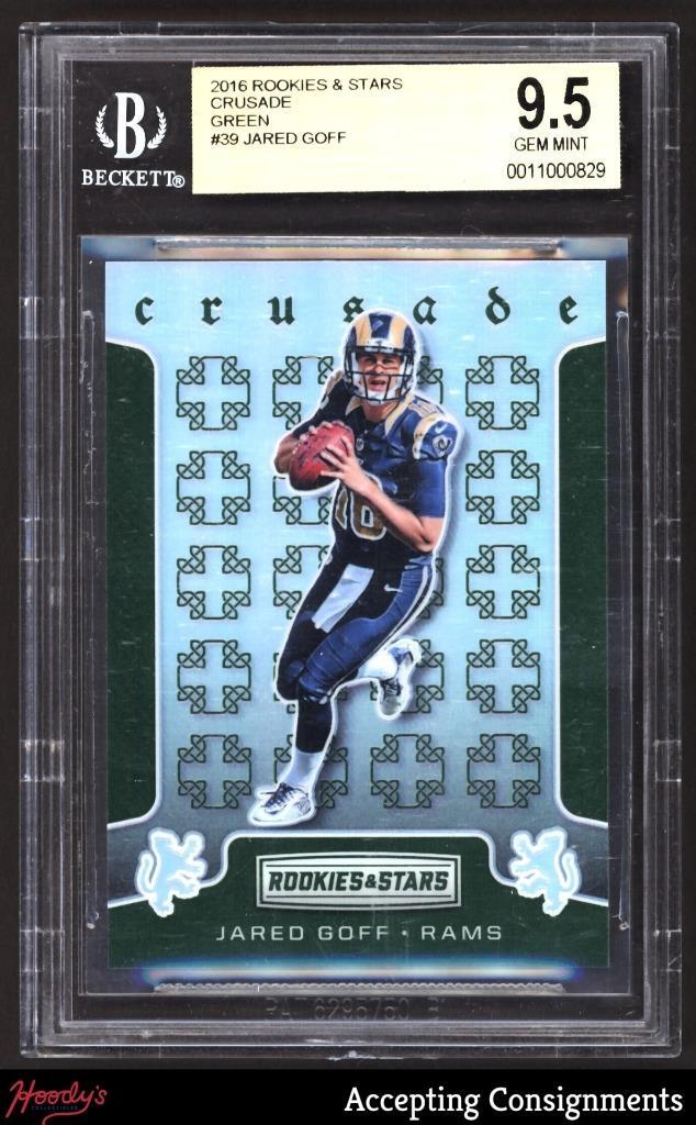 Jared Goff Panini Rookies & Stars Crusade #39 Green