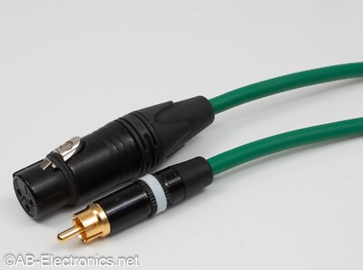 Neutrik - F XLR / Rean - Cinch weißes Band mit Vandamme Kabel 10 Farben