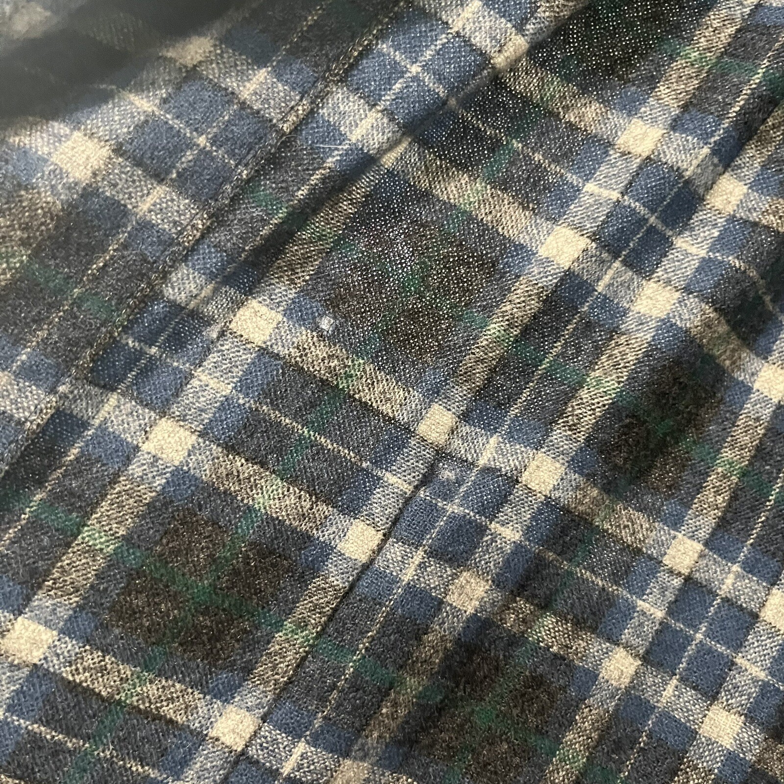 Pendleton Lounge Robe Vintage 100 Wool M Medium Blue gray Tartan plaid