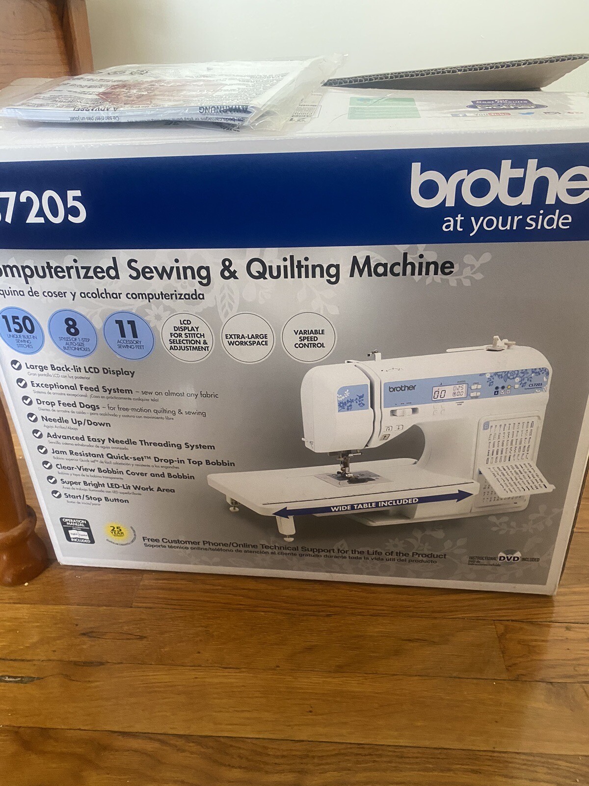 Brother CS7205 Computerized Sewing Quilting Machine White (SS2105975