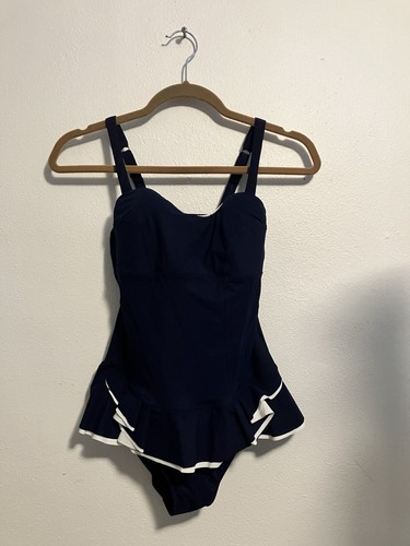 Profile by Gottex Belle Curve D-Cup Scoop Neck Tankini Black & White Size 6 NWT - Picture 3 of 7
