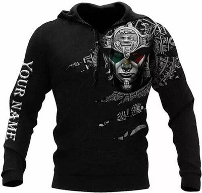 Personalized Aztec Warrior Mexico Mexican Hoodie 3D All Over Print Size S-5XL