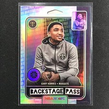 2019-20 Hoops Premium GARY HARRIS Back Stage Pass Holo Silver Prizm #10