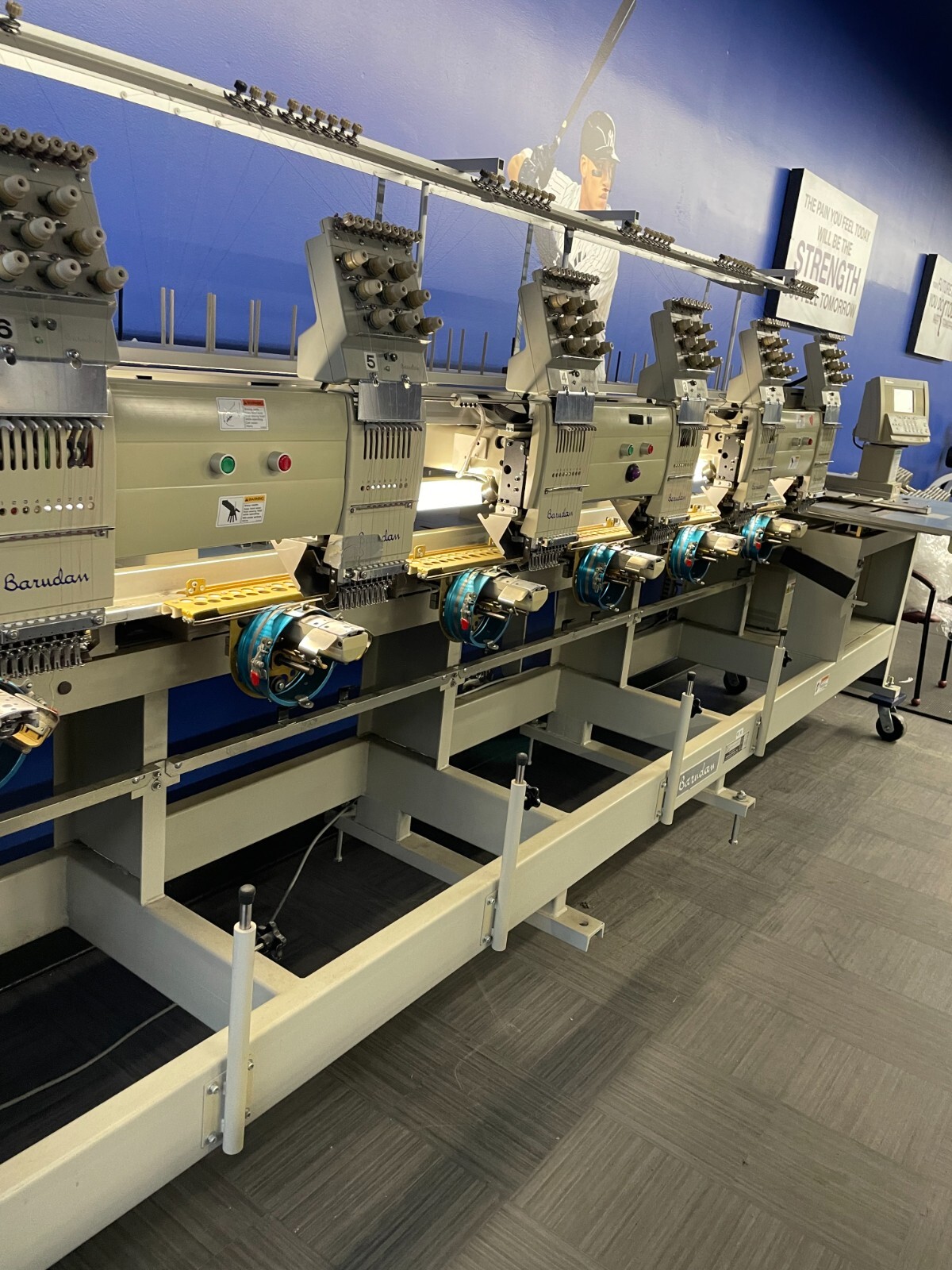 BARUDAN 6 HEAD EMBROIDERY MACHINE / 9 NEEDLE /9 COLOR / USED eBay