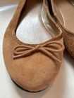 banana republic brown suede ballet flat with bow tie — photo 2