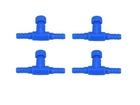 Aquabuy 4 x Air line taps In Line  - Air line control valves - Blue