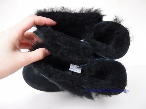 NEW UGG Australia Classic Gem Logo Short Leather Boots BLACK US 7 EU 38 AUTHENTC - 第 8/12 張圖片