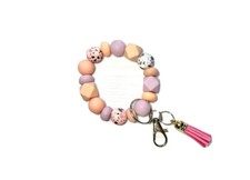 Keychain/ Wristlet Beaded Keychain Mauve