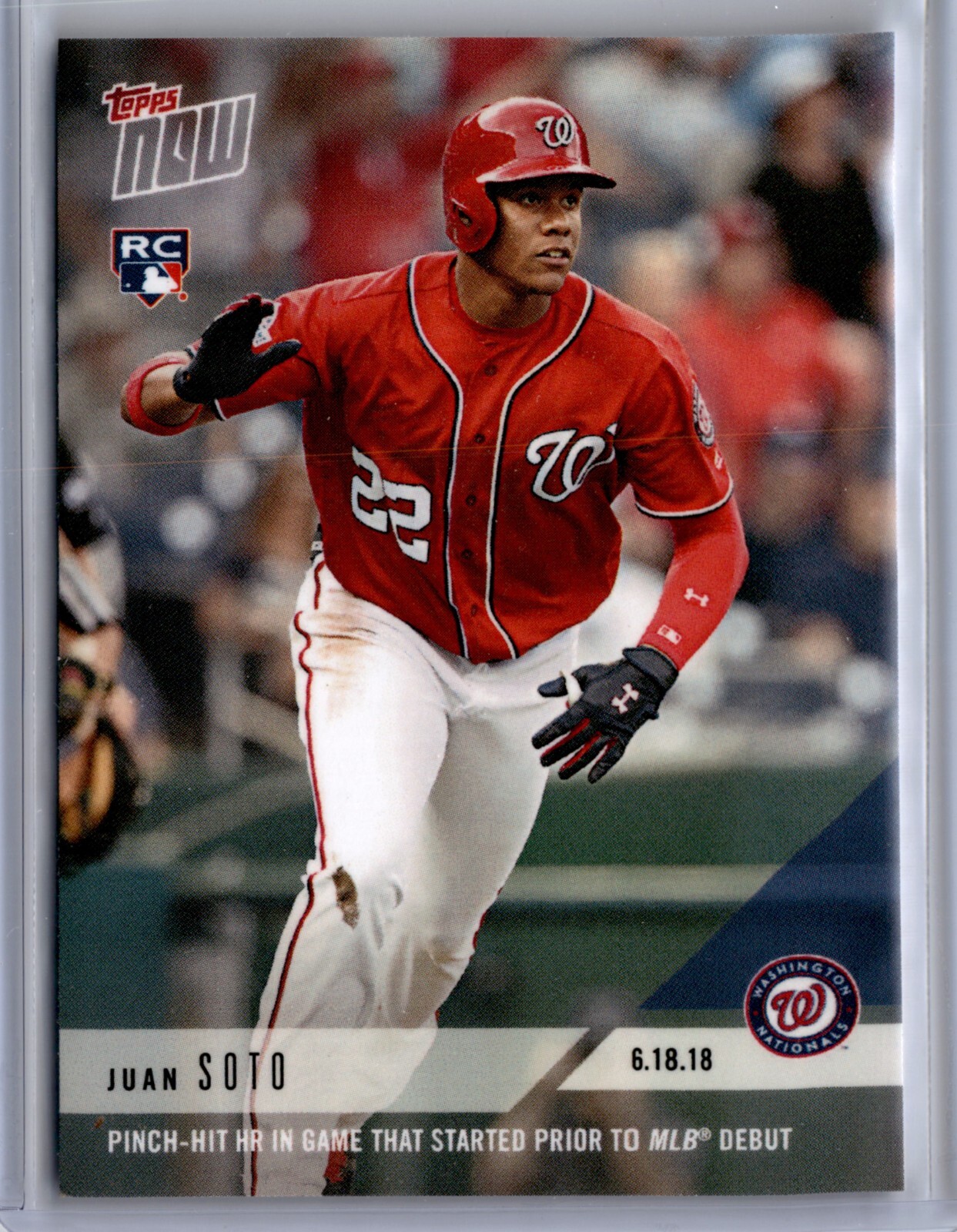 2018 Topps Now #337 Juan Soto Washington Nationals RC