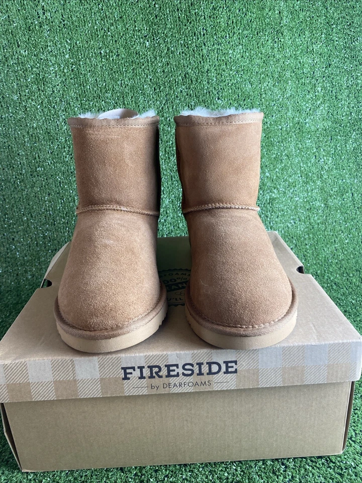 Fireside by Dearfoams女式玫瑰剪羊毛衬里Sixe 9 — 第 2/4 张图片