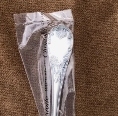 6 Cuillères à Soupe Métal Argenté Style Empire Orfèvre Christofle Modèle Malmaison Vintage French Silver-plated Soup Spoons Never Used
