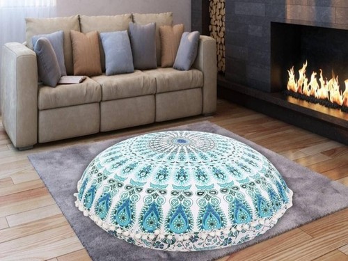 Mandala Large Pouf Pillow Case Meditation Floor Cushion Cover Bohemian Ottoman - Picture 99 of 112