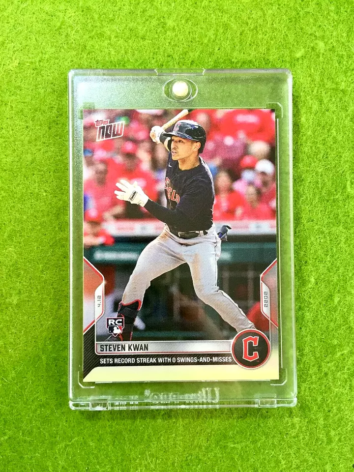 Camiseta tarjeta novato Steven Kwan #38 Guardians 2022 Topps Now Steven Kwan RC/3661