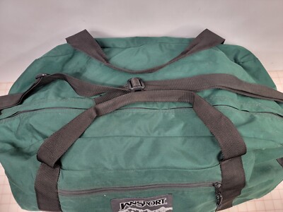Jansport Made in the USA Large Green Black Duffle Duffel Bag