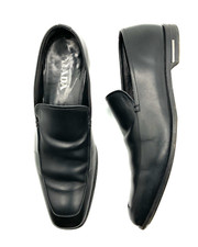 Prada Loafer Black Perforated Leather SIZE 9 US 42.5
