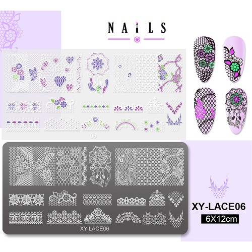 Stainless Steel Nail Art Stamping Plates Nail Design Reusable Stencils Template - Picture 13 of 20
