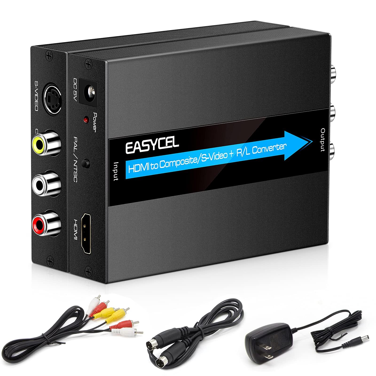 HDMI to S-Video RCA Adapter with 1080P Support for Easy Plug-and-Play Setup
