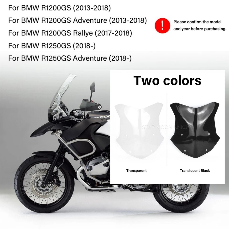 Windshield Deflector For BMW R 1250GSA R1200GS Adventure GS 1200 WindScreen Prot — 第 3/4 张图片