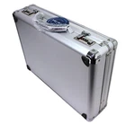 Large  Aluminium Briefcase Executive Laptop Padded Pilot Case Attache Case Bag