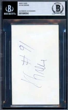Kevin Greene Beckett BAS Signed 3x5 Index Card Autograph