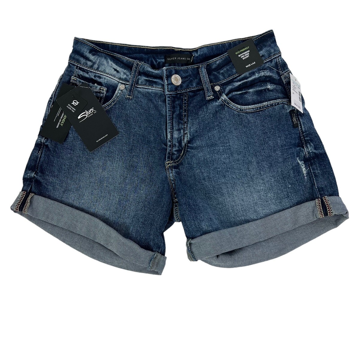 Denim Shorts Short De Mezclilla Dama SILVER Women's Boyfriend Blue