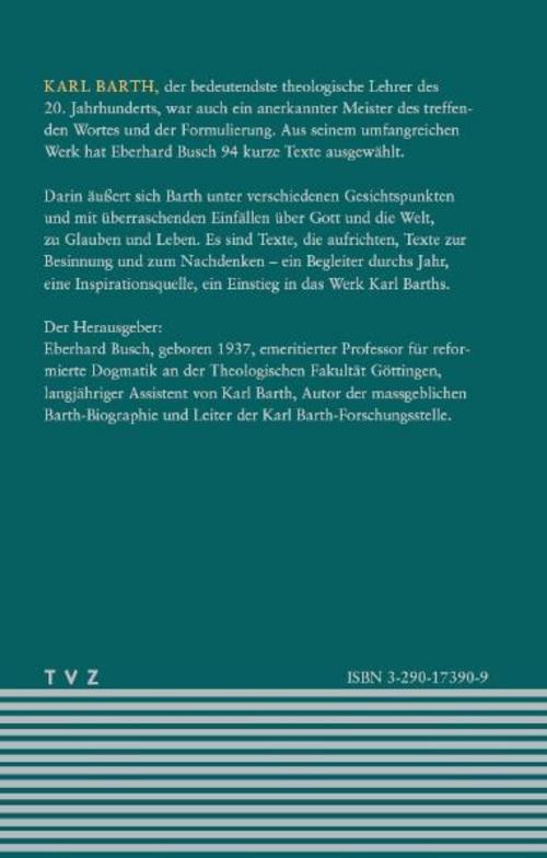 Thumbnail - Karl Barth / Augenblicke / 9783290173906