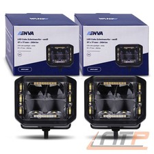2x ENVA LED CUBE ZUSATZ-SCHEINWERFER 12/24V 70W weiß 5700K 2104lm 97x77mm 