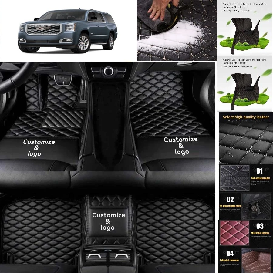 For GMC Yukon Denali Car Floor Mats Carpets Cargo Liners Custom All Weather Foto 4 de 4