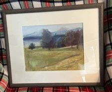 Original Soft Pastel Painting Discovery Park Seattle Signed Louise Lamontagne