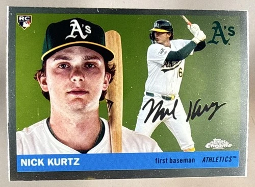 2025 Topps Chrome Platinum Anniversary Nick Kurtz #254 RC Athletics