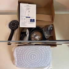 11.8 Inch Rainfall Shower Head with Handheld High Pressure Dual Spray Matte Bl