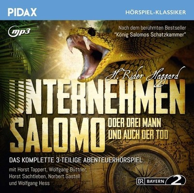 Unternehmen Salomo oder Drei Mann und auch der Tod / Pidax mp3 CD/NEU/OVP