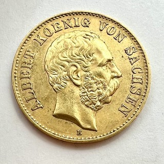 20 Mark Gold Kaiserreich Sachsen Albert König 1894 E J 264