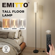 Emitto Led Floor Lamp Bedside Light Dimmable Remote & Foot Switch Bulb Included