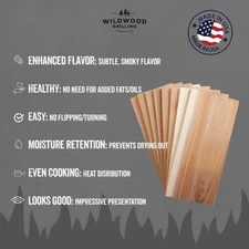 Western Red Cedar Grilling Planks XL 7X15 8 Pack Adds Smoky Flavor Easy to Use