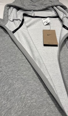 Nike Dri-FIT Full-Zip Cotton Blend Hoodie Men's Sz Large Gray