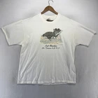 Vintage Cat Shirt men's XL White Graphic Beach Beaching St Thomas Graphic 90s