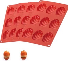 Set of 4 Molds for Madeleines Silicone Madeleine Mold 9x4 36pcs Nonstick