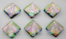 PREMIUM Lot of 6 pcs DICHROIC FUSED GLASS for pendant P16 CAB HANDMADE