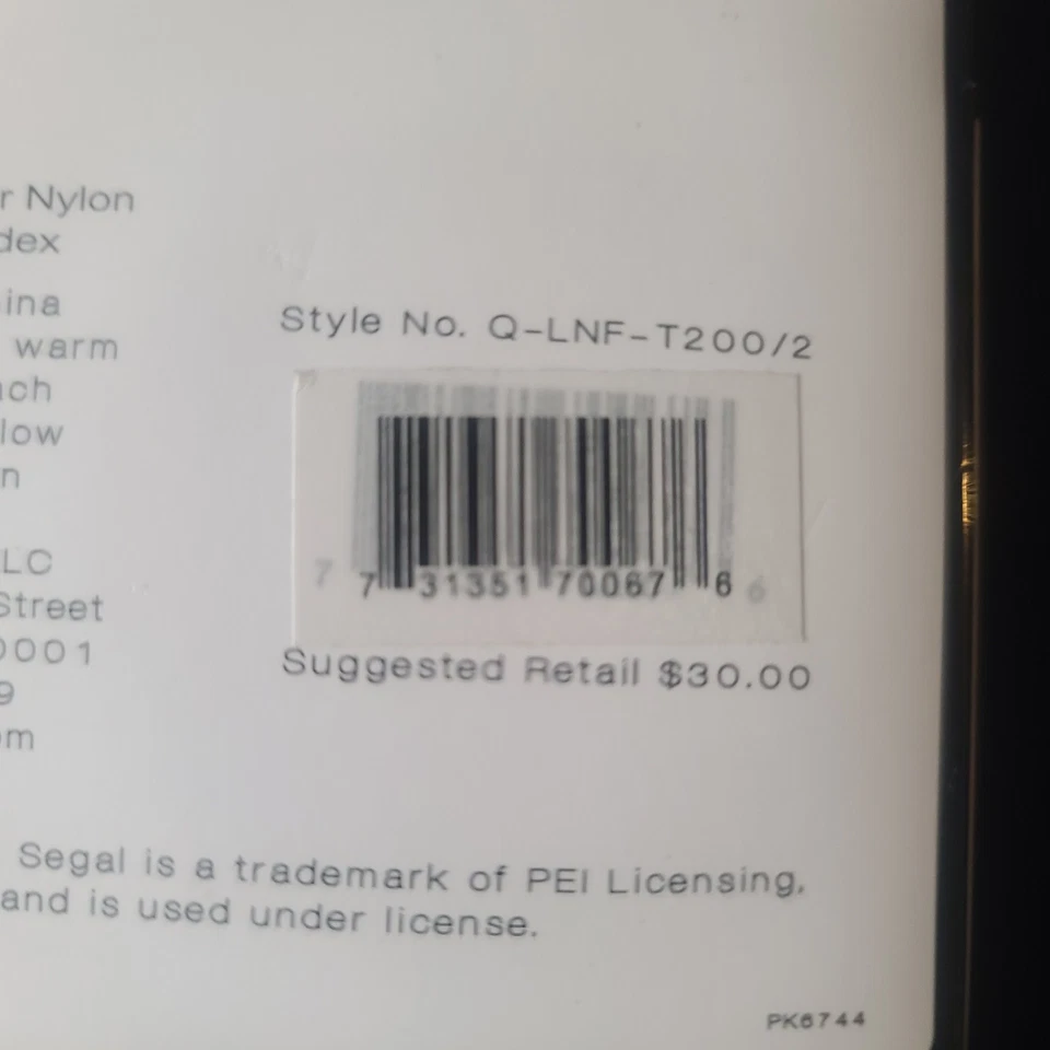 2 PAIRS LAUNDRY BY SHELLI SEGAL LOS ANGELES MICROFIBER FOOTED TIGHTS BLACK L NEW - Image 2 of 4