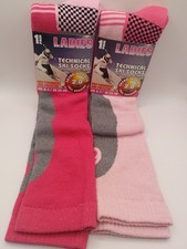 Ladies Technical 2 Tog Ski Socks 2 Pairs Size 4-7 New withTags Pink Grey & Lilac