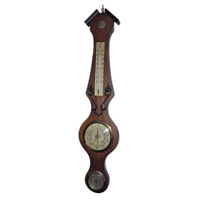Antike Wandwetterstation Barometer Hygrometer Holzthermometer