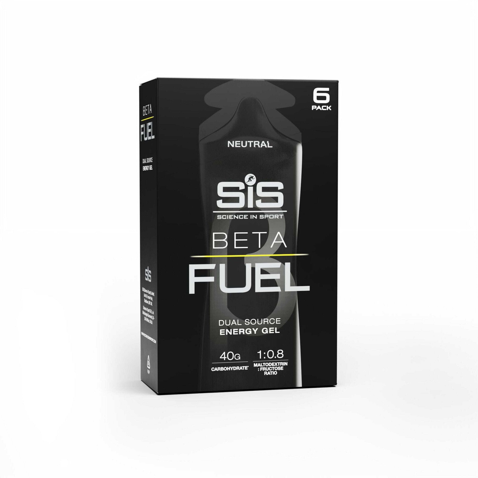 Science In Sport Beta Fuel Energy Gel - box of 6 gels - neutral