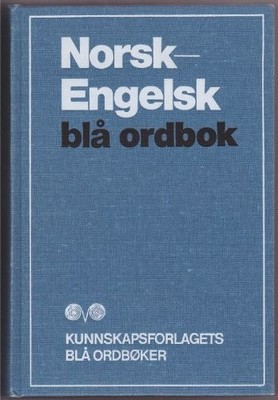 Norsk-Engelsk Bla Ordbok / Norwegian-English Dictionary