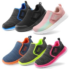 Boys Girls Sneakers Slip On Running Shoes Protective Toe School Athletic Shoes
